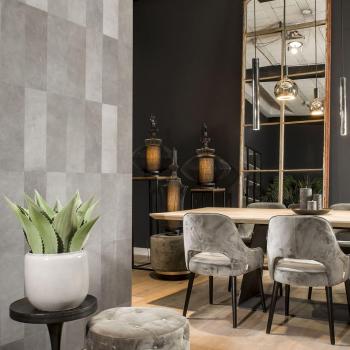 Décor Cuir Lyttelton – 16 Panneaux Gris Bleuté