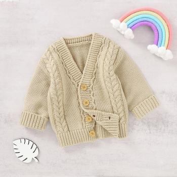 Cardigan solide pour bébé, 0-24 mois, manches longues, disponible en 2 couleurs