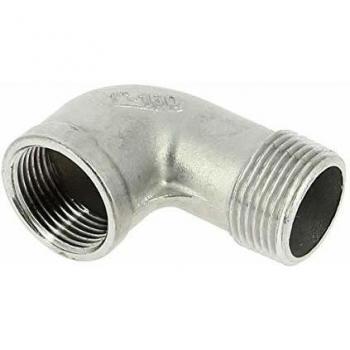 Coude 90° de raccord inox égal mâle femelle 1