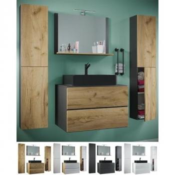 Ebuy24 : Ensemble Meubles Salle de Bain Lendas XL BL – 5 pièces blanc