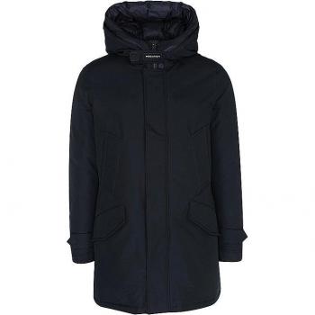 Parka blu uomo Woolrich in vera piuma