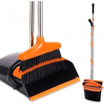 Barredora y Recogedor Plegable JUPPLIES con Mango Extendible – Ideal para Interiores