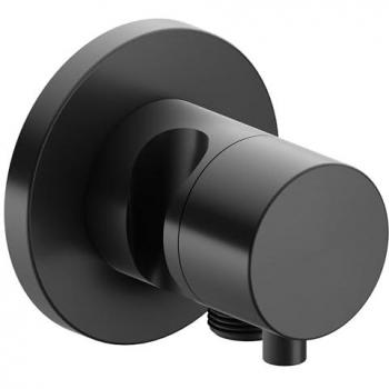 Keuco Vanne d’Arrêt Inverseur 3 Voies IXMO DN15 – Encastré, Rosace Ronde, Poignée Comfort, Chrome Noir Brossé