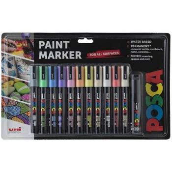 12 x Posca Paint-In-A-Pen Markers Assorted Colours