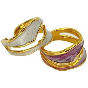 Bague à motif irrégulier pour femmes, ajustable, goutte d'huile