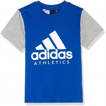 Collegiate Royal/Gray Heather Adidas Jungen T-Shirt Kurzarm Sports ID 116