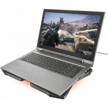 Trust Gaming GXT 278 Yozu Base di Raffreddamento per Laptop Gaming da 17.3, 4 Ventole Illuminate a Velocità Regolabile, Cooling Pad con Altezza Regolabile