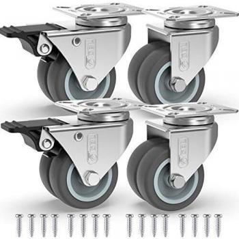 TrolleyPro 50mm Heavy Duty Caster Wheels – 4 Pack, 400kg Capacity