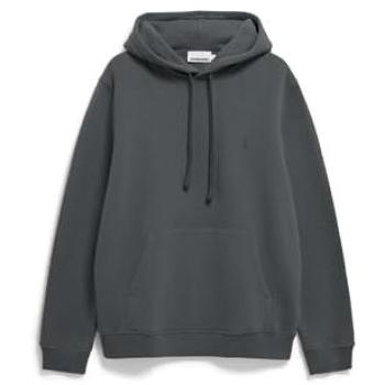 Armedangels Herren Hoodie Paarlo – Grauer Stoff, Bio-Baumwolle, Größe L
