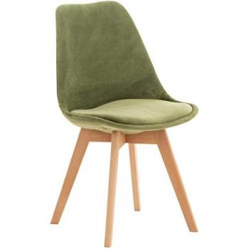 Silla de Comedor Nórdica Linares Terciopelo Verde Claro