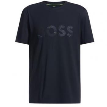 Boss T-Shirt a Maniche Corte Logo Glamping Blu Scuro S