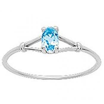 Bague Femme Topaze Éclatante 9 Carats