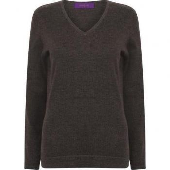 Sweatshirt Acrylique Coton Femme Col V Henbury