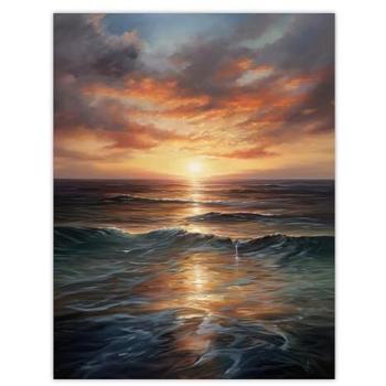 Peaceful Sea Sunset Panorama XL Print
