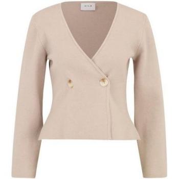 Vila Petite Melierter Knitwear-Teil für Frauen – neutraler Farbton, 36