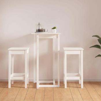 Set tavolo e sedie bar bianco legno