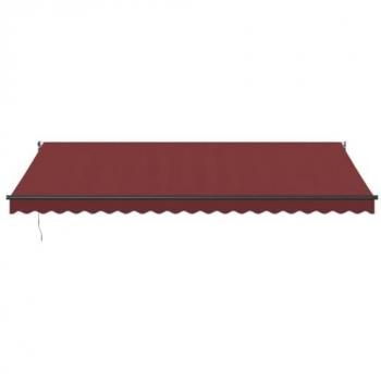 VidaXL 500x300 cm Retractable Awning in Burgundy
