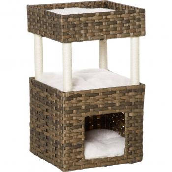 Árbol Rascador Gato Rattan 40x40x70