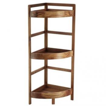 Étagère d'angle en acacia H 85 cm