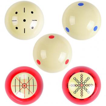 Bille de billard avec repères pour entraînement