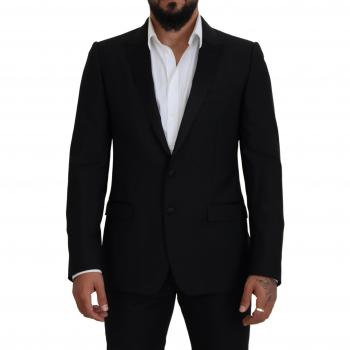 Black Slim Fit Formal Martini Blazer