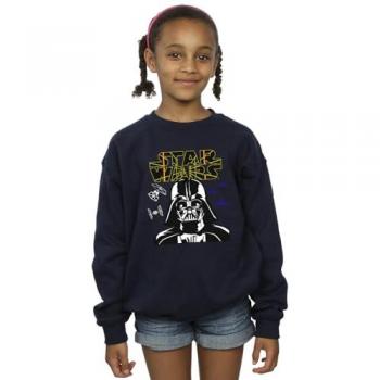 Star Wars Vader kids shirt met logo, Marineblauw