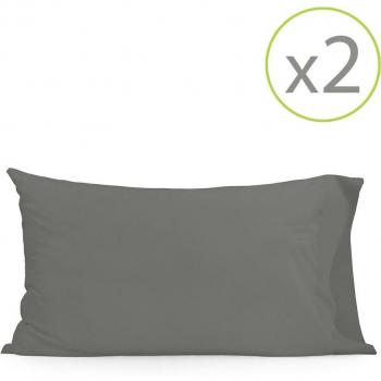 Pack 2 fundas de almohada HappyFriday BASIC piedra 50 x 75 cm