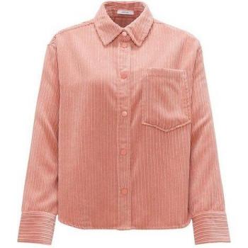 OPUS Modell Fanki Overshirt, Langarm, Cord-Stoff, Rosa, Gr. 38, Regular Fit