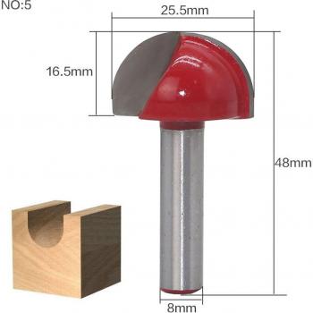Mèche de défonceuse bois carbure 8mm