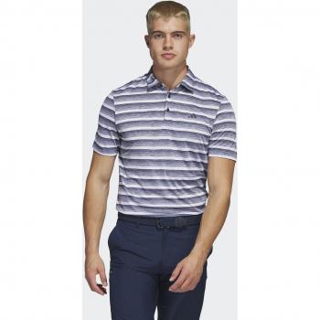 Adidas Men's Striped Polo Shirt Collegiate Navy/White XL