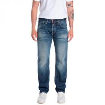 Replay 29W x 32L Classic Fit Straight Leg Blue Jeans