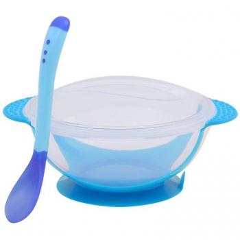 Cuillère en silicone pour l'alimentation des bébés | 4 couleurs, détection de température, tête souple, pour 4 à 24 mois
