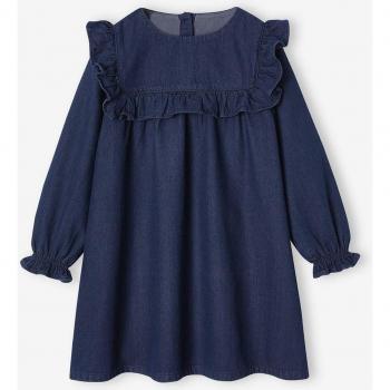 Robe denim léger à volants pour enfant