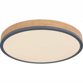 Doro Graphite Wood LED Ceiling Fixture