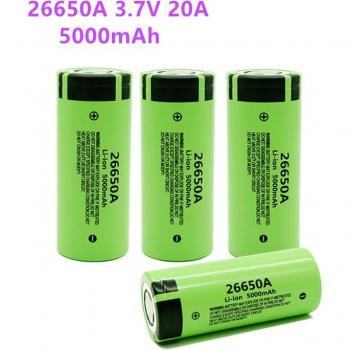 10PCS 26650A 3.7V 5000mAh Rechargeable Lithium-Ion Battery