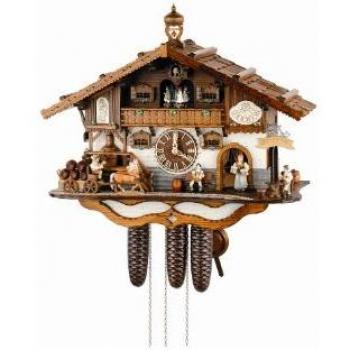 Kuckucksuhr Chalet-Stil 8-Tages-Uhrwerk 44cm