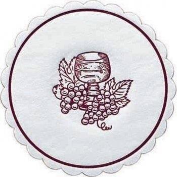 Duni Tischuntersetzer Traube Bordeaux 10,5 cm 250 Stück