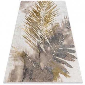 BLISS Eleganter Teppich creme/gold mit Palmenblättern 120x170 cm