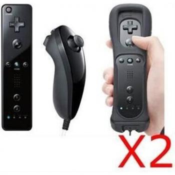Kit QUMOX Manettes Wii – Noir (2 pièces)