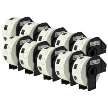 10x Label Roll 24mm (1000 Labels) with Holder for Brother PT QL720NW