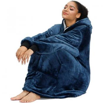 Sherpa Oversized Blanket with Sleeves