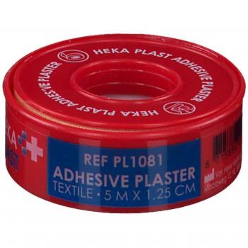Couvre‑pansement textile HEKA Plast 5 m × 1,25 cm (Rond)