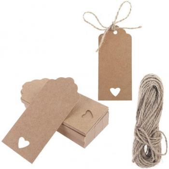 Étiquettes DIY Cœur Vierge pour Emballage