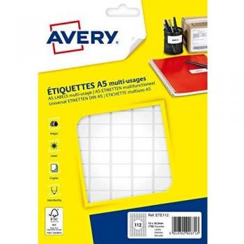 Avery Étiquettes blanches 12 x 18,3 mm 1792 rouleau(x)
