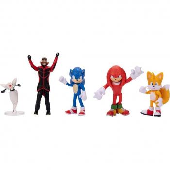 Set 5 Figuras Sonic 2 Sonic The Hedgehot 6cm JAKKS PACIFIC