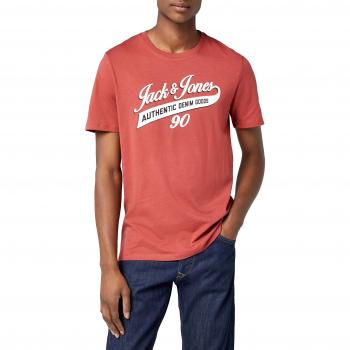 T-shirt Jack & Jones Jjelogo SS Col Rond Deux Couleurs Homme Rouge