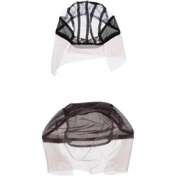 Trousse 2 bonnets de perruque en dentelle avec filet extensible et bretelles réglables
