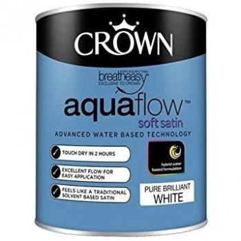 Crown Satin Paint White 0.75 L