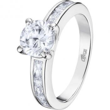 Silber-Lotus-Ring mit funkelnder Zirkonia