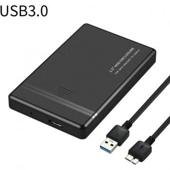 Enclosure para disco duro portátil 2.5, USB 3.0/2.0/Tipo C, SATA, HDD/SSD, 480 Mbps